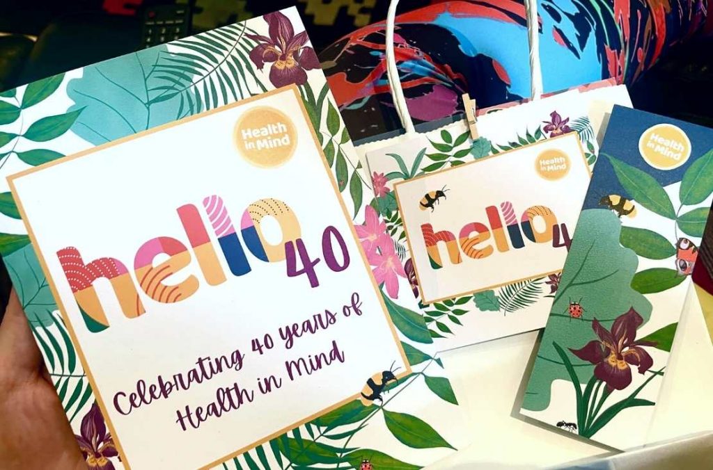 Printed materials given out at Health in Mind's 40th birthday